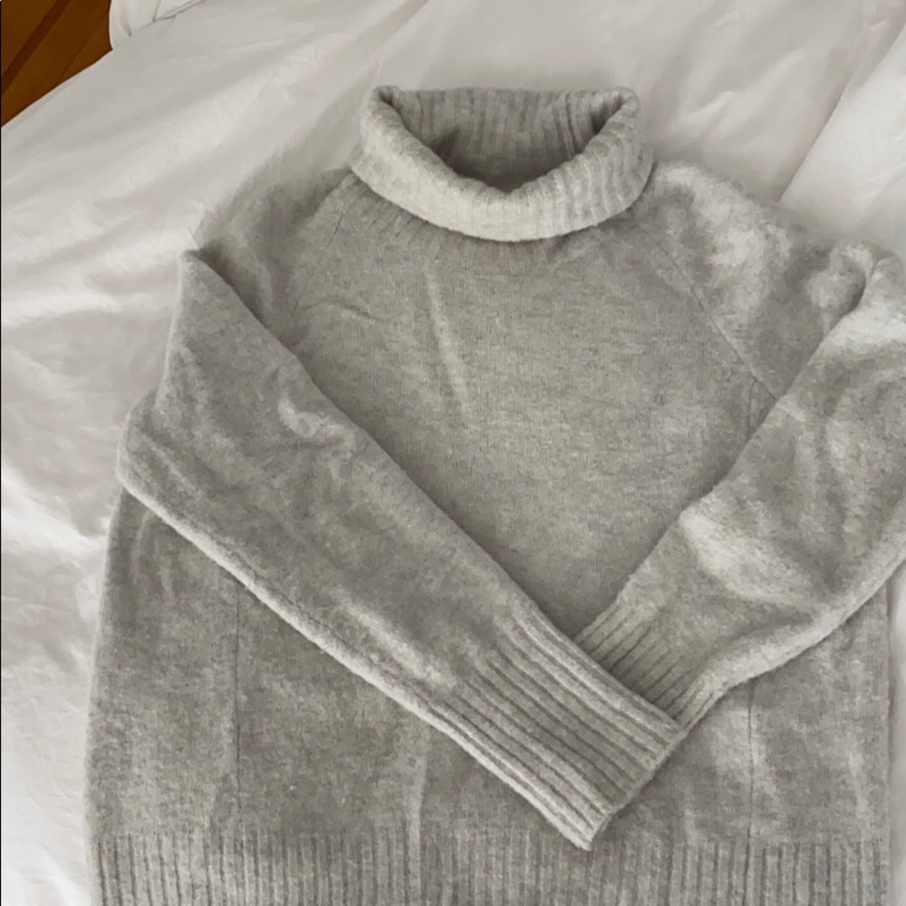 Aritzia Grey Turtleneck Sweater